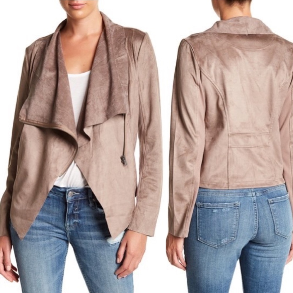 Vigoss 🌟 Asymmetrical Faux Suede Jacket!